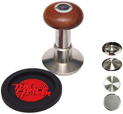 The Force Tamper-Automatic Impact Coffee Tamper Adjustable Const Pressure and Autoleveling Tri-Distribute Set (Mush, 58.50mm)