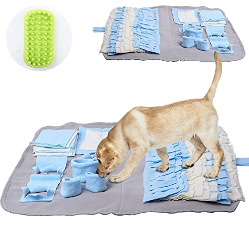 juehu Tapis Reniflant pour Chiens,Tapis educateur Améliorer la sensibilité de l'odorat des Animaux domestiques,Manger Lentement,Chien Tapis de Fouille Chat Lavable en Machine Pliable 65cm×65cm Cover