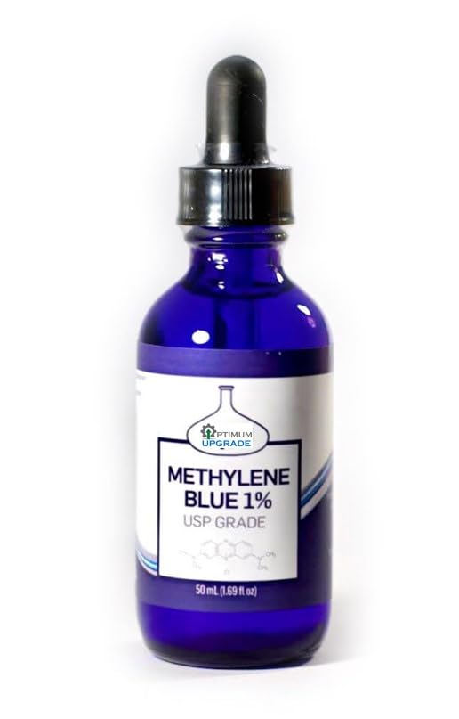 Optimum Upgrade OU Methylene Blue 1% | USP-Grade | Third-Party Tested Brain Health Dietary Supplement | 50ml Glass Dropper Bottle | No Formaldehyde (2 oz)