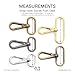 CRAFTMEMORE 10 Sets Gold Finish Snap Hook Lobster Clasp Swivel Push Gate Fashion Clip with D Ring Craft FSD1 (3/4 Inch)