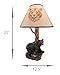 Zeckos Black Bear and Tree Table Lamp with Shade 20 in.