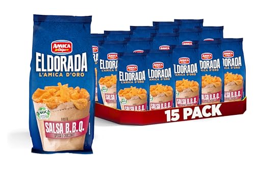 AMICA Chips - Eldorada Patatine Gusto Salsa BBQ, 15 Confezioni da 130g