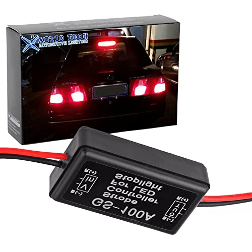 Xotic Tech 1 x Strobe Flash Module Controller Box Flasher Module for Car Trunk 3rd Brake Light High Mount Stop Lamp, GS-100A 12V