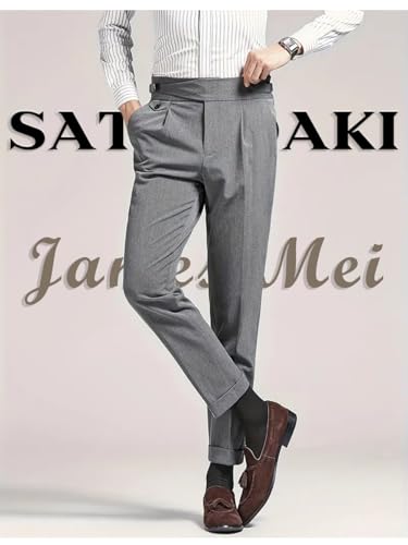 Mens Pants Slim Fit Dress Pants Business Casual Pants Stretch Slacks Office Trousers Wedding Pants4
