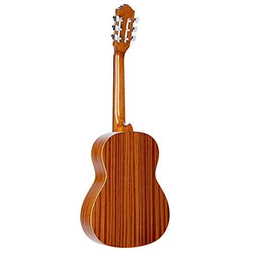 Ortega Guitars 6 String Family Series 3/4 Size Nylon Classical Guitar W/Bag, Right, Cedar Top-Natural-Gloss, (R122G-3/4) #TOP1