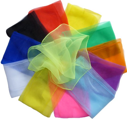 Hoerev® Lot de 12 écharpes Juggling (danse) 40 cm x 40 cm (16 "x 16) Cover