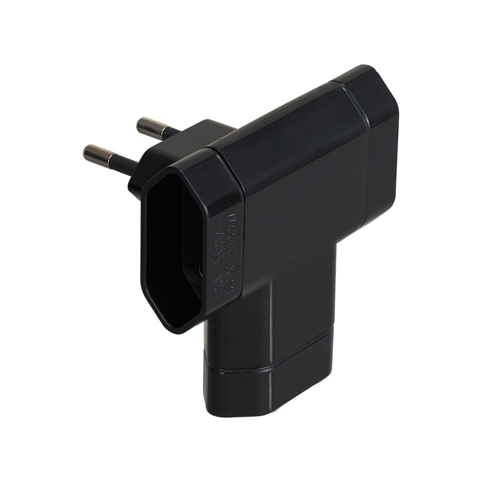 Simon brico   Adaptador 10a 250v 3 tomas negro blister