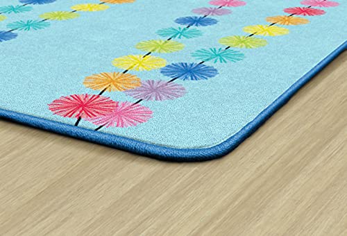Flagship Carpets CA2070-28SG Schoolgirl Style Rainbow Poms Classroom Area Rug thumb #3