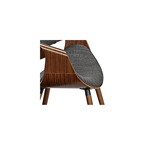 Armen Living Butterfly Dining Chair In Charcoal Fabric And Walnut Wood Finish #TOP3
