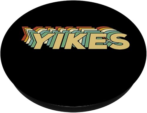 Miniatura 2 de Yikes Pop-Socket Funny Retro 70s 80s - Regalo de Navidad para cumpleaños, diseño de PopSockets