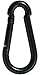 SBS Karabinerhaken 5 x 50mm | 10 Stück | Stahl Schwarz | Karabiner DIN 5299 | Feuerwehrkarabiner