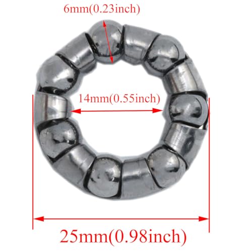 Meuey Lyot Silver 4PCS Bicycle Rear Hub Cups Bicycle Accessories Bike Ball Bearing Retainermountain Bike Bearing hub for Mountain Bikes - Thumbnail 3