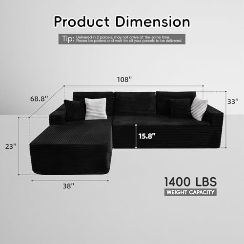 Modular Sectional Sofa with Oversized Chaise - Image 3