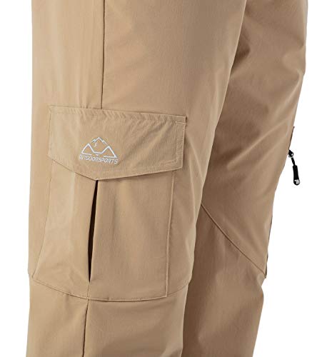 Rdruko Men's Hiking Work Pants Lightweight Quick Dry Water Resistant Outdoor Fishing Pants 6 Pockets (Khaki,Us 34) #TOP4