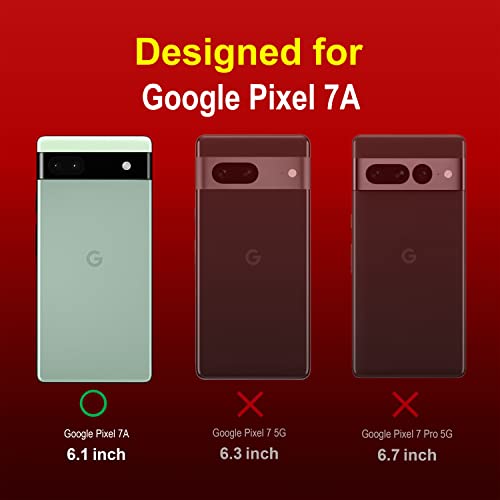 Image of amazon basics Back Case Cover for Google Pixel 7A | Compatible for Google Pixel 7A Back Case Cover | Liquid Silicon Magic Case for Google Pixel 7A with Camera Protection | Red