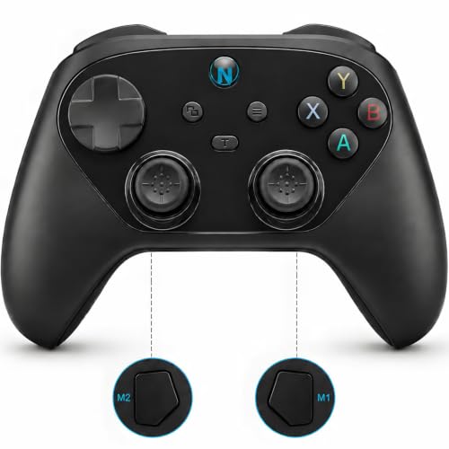 NITHO KARMA Manette Sans Fil Compatible aves Switch, Switch 2, PC Windows, iOS et Android, Gamepad avec Effet Hall, Fonction Macro, Gyroscope 6 Axes, Turbo et Double Vibration - Noir