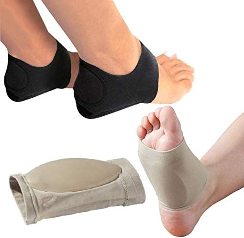 MEDIZED Plantar Fasciitis Relief, Arch Support, Plantar Fasciitis Brace, Arch Support Socks, Plantar Fasciitis, Inserts, Insole, Sock, Orthotic, (COMBO Pack - Beige Arch Sleeve and Black Heel Wrap)