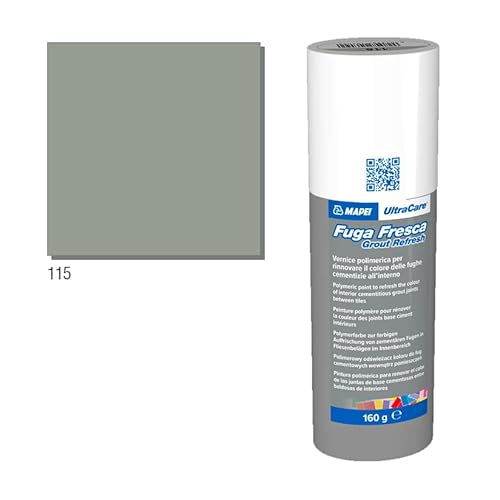 MAPEI Ultracare Fuga Fresca 115 Flussgrau Polymerlack zur Renovierung der Farbe der Betonfugen, Flasche 160 g.
