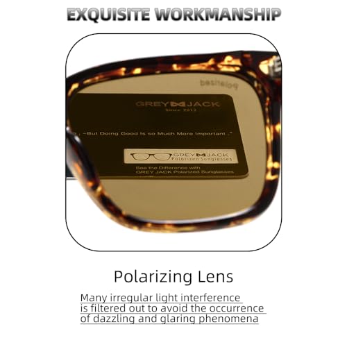Image of grey jack Full Rim Rectangle Sun Glasses Stylish Sunglasses for Men Women Polarized UV Protection 3317