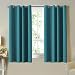 Teal Blackout Curtains Grommet Thermal Insulated Room Darkening Bedroom Curtain Panel 63 Inch Length Teal Drapes (2 Panels) for Nursery Room Curtain, Set of 2 Panels, 52 x 63 Inches Each Panel, Teal