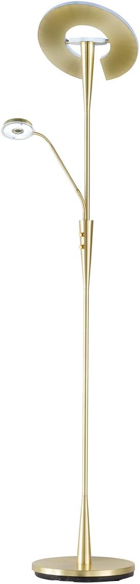 Trio Leuchten Trio Leuchten staande lamp, geïntegreerd, 30 W, messing mat, 60 x 35 x 180 cm