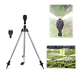 Rotating Tripod Sprinkler, 360 Degree Automatic Rotating Irrigation Watering Sprinklers, Stainless S