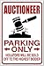 SMART BLONDE Auctioneer Parking Novelty Metal Large Parking Sign LGP-734