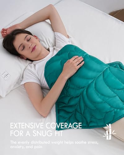 Image of Kaisa Weighted Blanket for Adults(5 lbs, 23 inchx29 inch), Weighted Lap Blanket Machine Washable, Small Heavy Blankets with Glass Beads for Home Sleep &Travel,Green