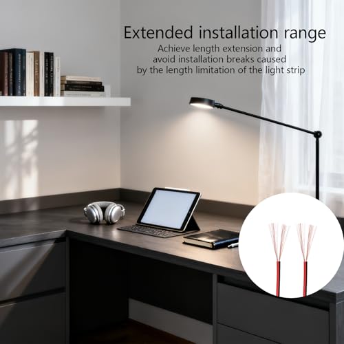 10 Metros de Cable Eléctrico 22AWG 2 Hilos Rojo y Negro de Cobre Estañado, Cable Flexible Doble Aislamiento en PVC para Tiras LED, Altavoz de Alambre, Lámparas y Aplicaciones Eléctricas Variadas - imagen 4
