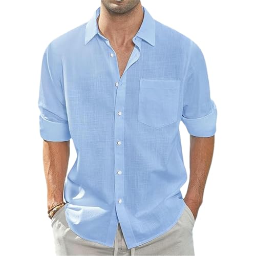 Chemise d'été en coton et lin de qualité supérieure au tombé fluide et élégant
