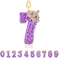 TESGADGETS Vela de cumpleaños lila, vela de cumpleaños