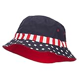 MG USA Flag Bucket Hat (L, Flag)