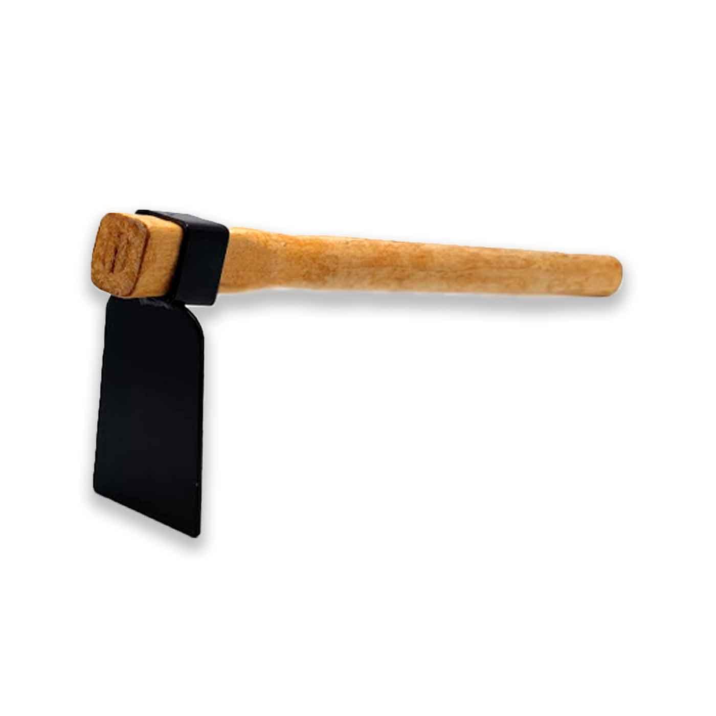 Azada con mango de madera, acero inoxidable, diseño ergonómico, fácil y cómodo, herramienta manual. 36 x 12,5 x 6 cm