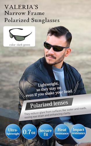 Image of valeria Polarised Sports Sunglasses TAC Lenses Hard Case Included UV400 Narrow Frame