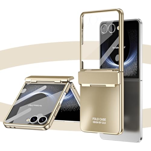 【Galaxy Z Flip7専用】手帳型 メッキ金属光沢 360度防護 超薄軽量折りたたみケース 鋼化ガラス一体型 ヒンジ保護 防指紋加工 ワイヤレス充電対応 マットの表面 カバー キラキラ おしゃれ 衝撃吸収 手帳型 折り畳み 人気 滑り防止 面白い