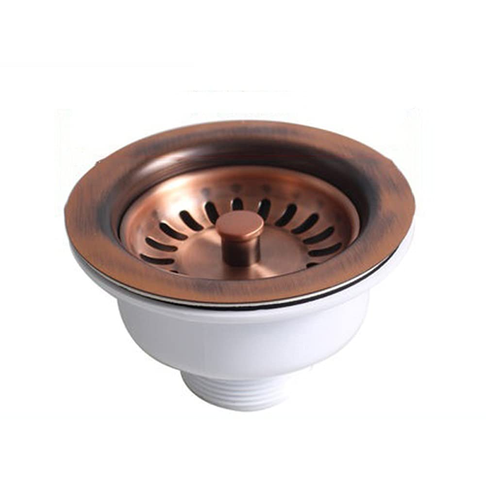 Escurridor de fregadero 114mm en acero inoxidable 304 premium con acabado bronce rojo cepillado