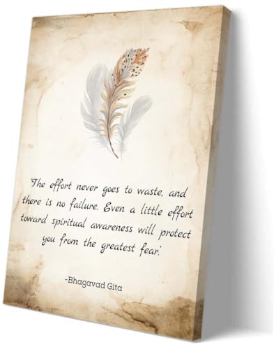 Zhahugge Bhagavad Gita Quotes Wall Art Prints Inspirational Quotes Posters Art Decorative Paintings...