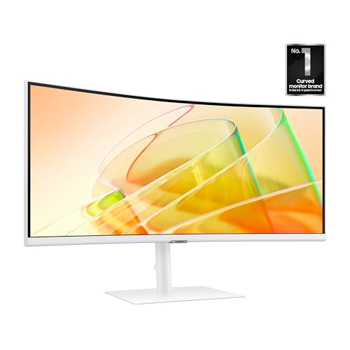 Image of Samsung 34 inch ViewFinity (S65TC) Series Ultra-WQHD 1000R Curved Computer Monitor, HDR10, 100Hz, AMD FreeSync, Thunderbolt 4, Height Adjustable Stand, Built-in Speakers, Eye Care, LS34C650TANXGO, 2024