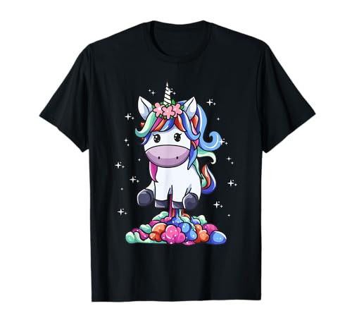 Rainbow Farting Unicorn Funny Unicorn Fart Party T-Shirt