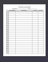 INVENTORY LOG MANAGEMENT: 125 pages: Size = 8.5 x 11 inches non-perforated 1074229401 Book Cover
