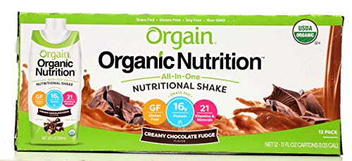 Image of ORGAIN Organic Creamy Chocolate Fudge Shake 12 Pack, 11 FZ