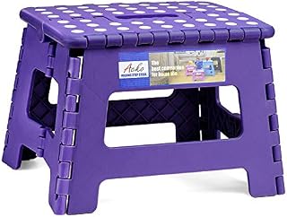 ACSTEP Acko Folding Step Stool Portable Collapsible Plastic Step Stool,9 inch Foldable Step