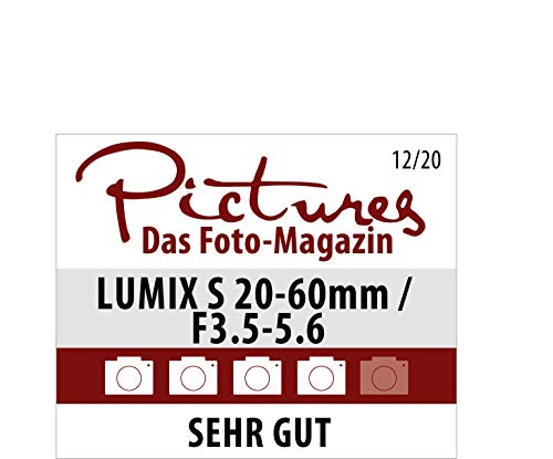 Panasonic Lumix S 20-60mm F3.5-5.6 | Objectif Zoom polyvalent Plein Format S-R2060E (Grand angle 20mm, Zoom 60mm, Mise au point 15cm, Tropicalisé, Compact et léger) Noir – Compatible monture L