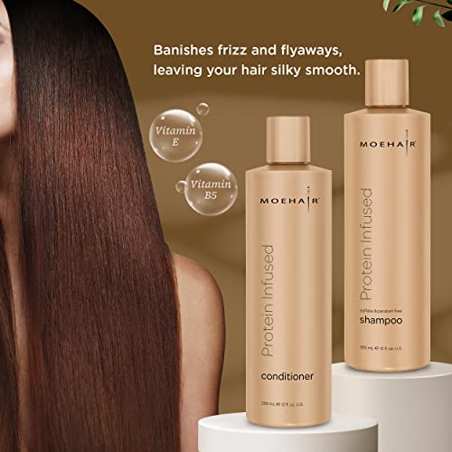 Moehair Protein Infused Shampoo And Conditioner Set (12 Fl Oz)For Dry And Damaged Hair. Hydrating & Moisturizing Routine Shampoo & Conditioner For Hair Breakage & Hair Loss Repair.sulfate & Paraben Free #TOP5