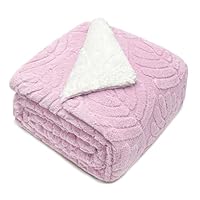 Whale Flotilla Sherpa Fleecedeken voor bank, omkeerbaar, licht en warm, pluche deken voor de winter, ultrazacht met decoratief jacquard-patroon, 130 x 180 cm, roze Whale Flotilla Sherpa Fleecedeken voor bank, omkeerbaar, licht en warm, pluche deken voor de winter, ultrazacht met decoratief jacquard-patroon, 130 x 180 cm, roze