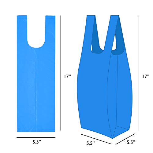 Image of Large Dog Waste Bags on a Roll with Easy Tie Handles, Extra Thick and Strong Poop Bags, 5.5 x 5.5 x 17 Inches