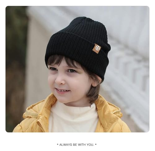 Gorro de punto infantil unisex con orejeras de invierno suaves 3