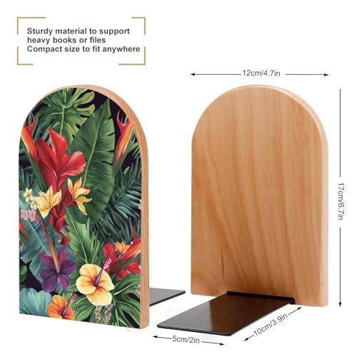Serre-livres réglables en bois de hêtre et fer forgé pour bureau