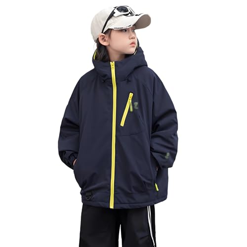 [HONGHXUAN] �L�b�Y �E�B���h�u���[�J�[ �j�̎q �ȓ��� �q���� �{�[�C�Y �W���P�b�g �H�~�� �J�W���A���R�[�g �A�E�^�[ ���� �h�� �h������ �t�[�h�t�� �傫���T�C�Y ������� �X�|�[�c �ʊw 130CM-180CM (JP, �g��, 170