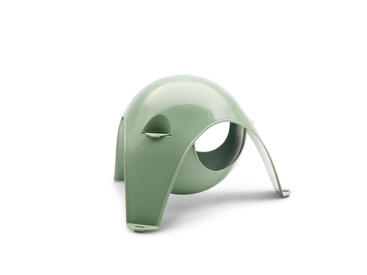 Maison Lapin - Cage Rongeur - Savic Sputnik XL - cachette pour Petits Animaux - Vert - pour Hamsters et Rats - Dimensions 29 x 26 x 19 cm